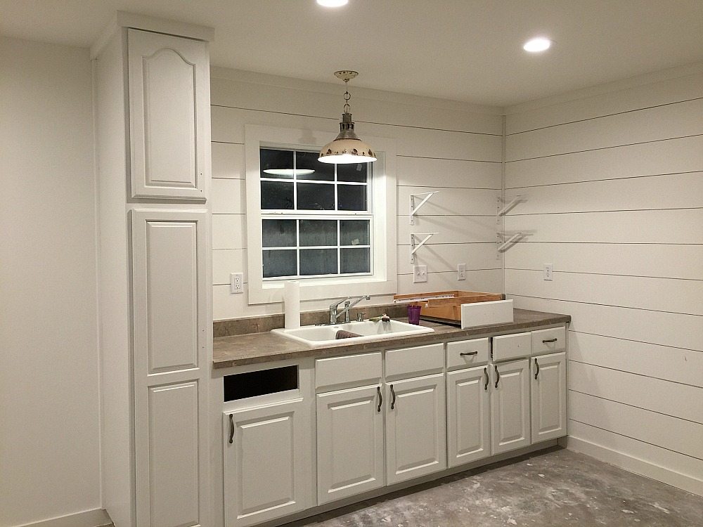 Painting at night at the farmhouse cottage at Refresh Restyle
