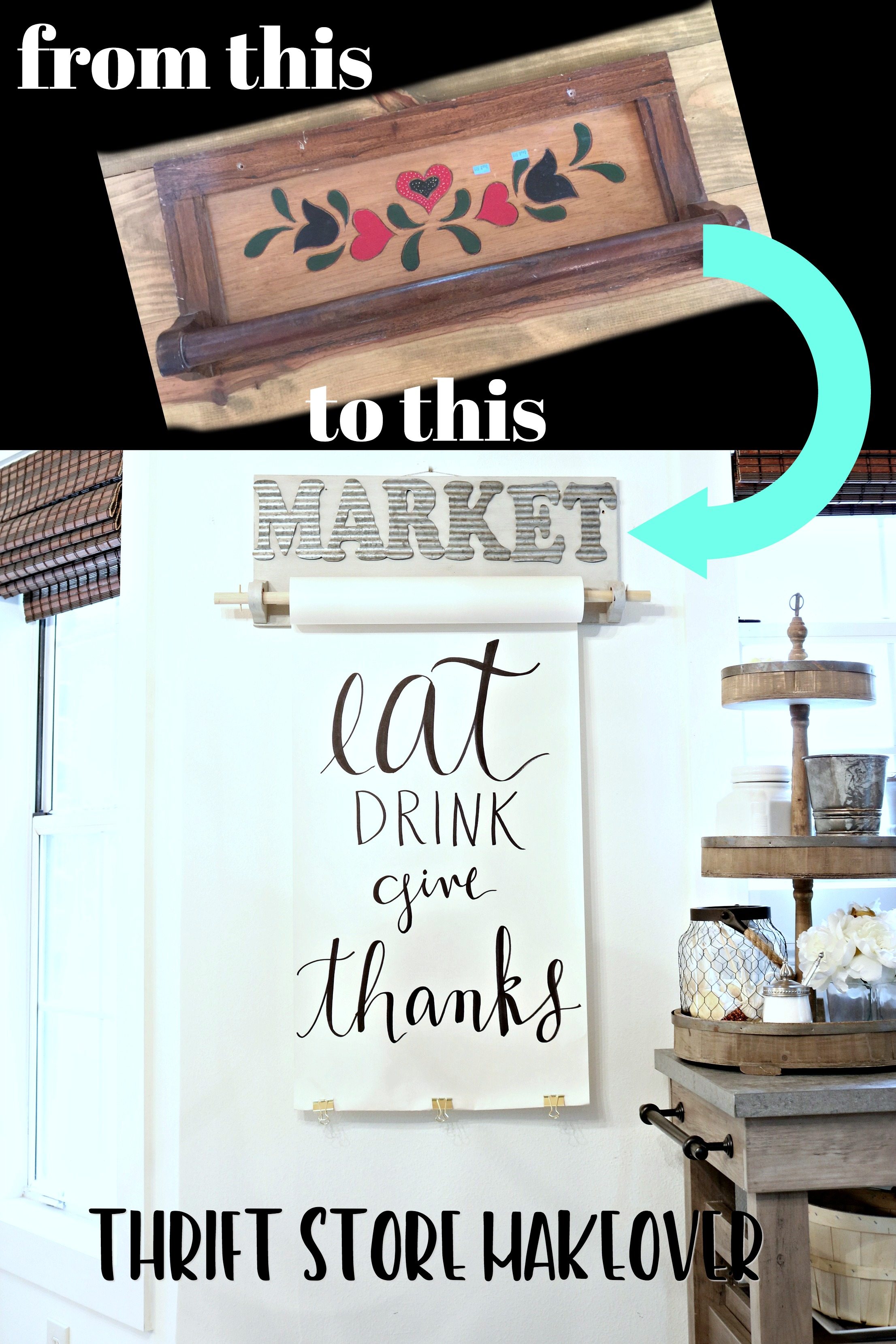Wall Mounted Paper Holder from Quilt Rack