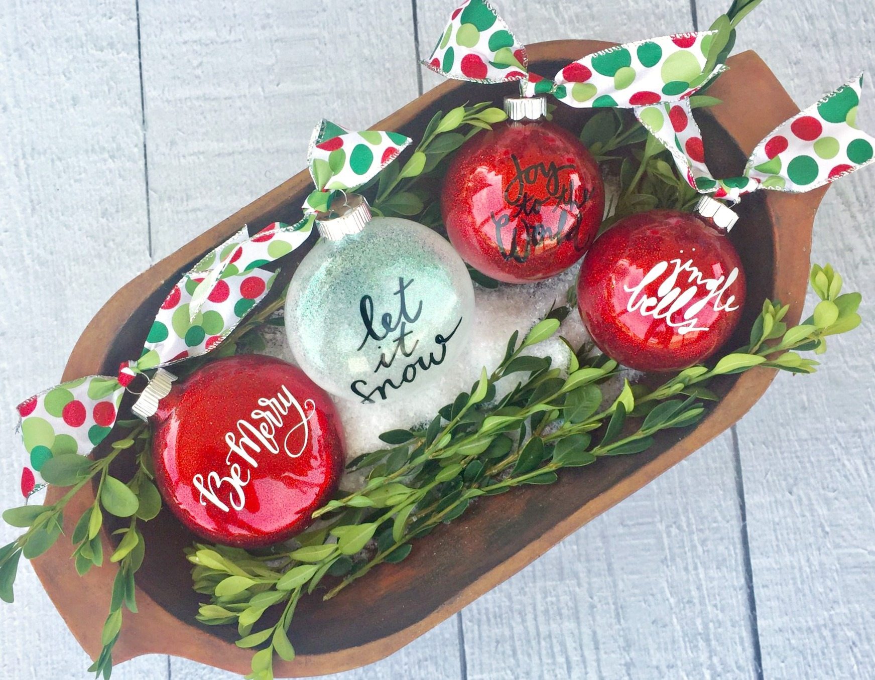 DIY Glitter Christmas Ornaments