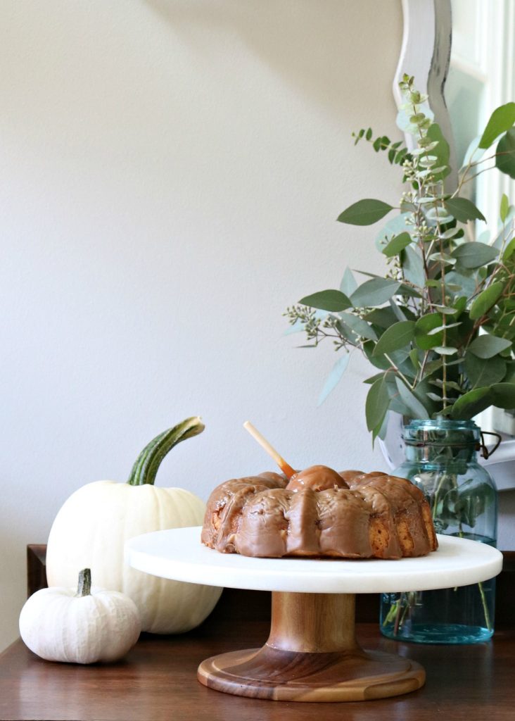 Painted white pumpkin
