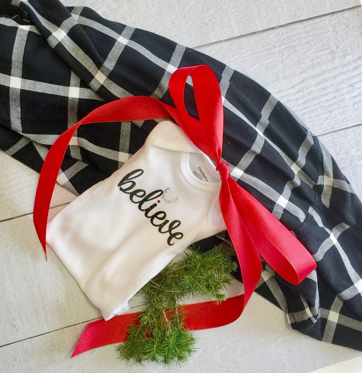 DIY Christmas Baby Onesie