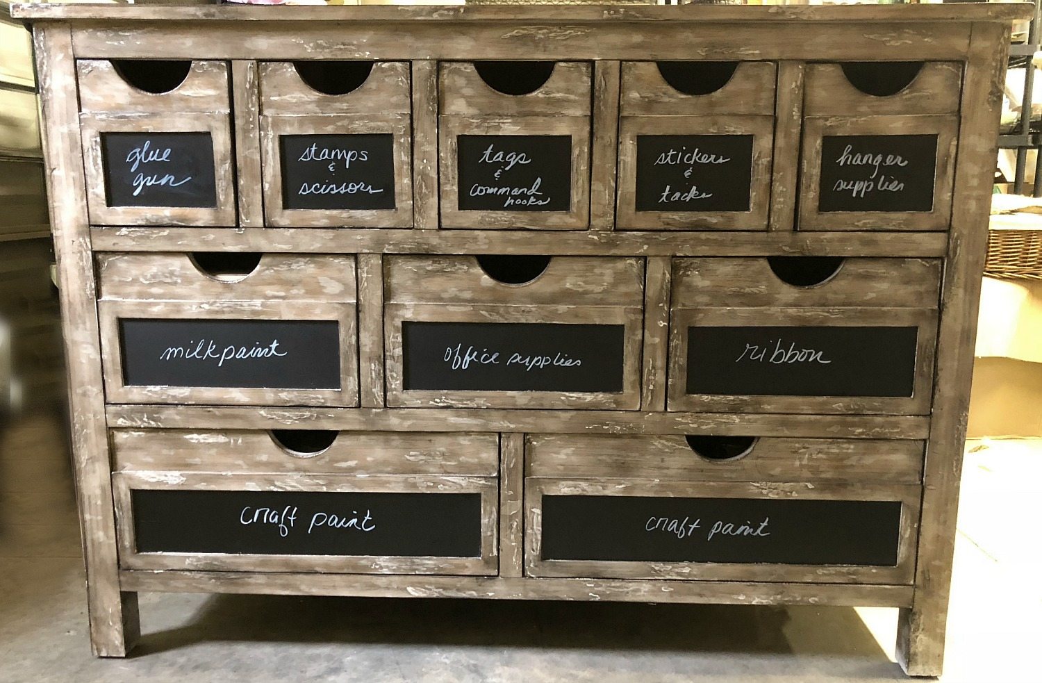 Storage drawers for craft supplies