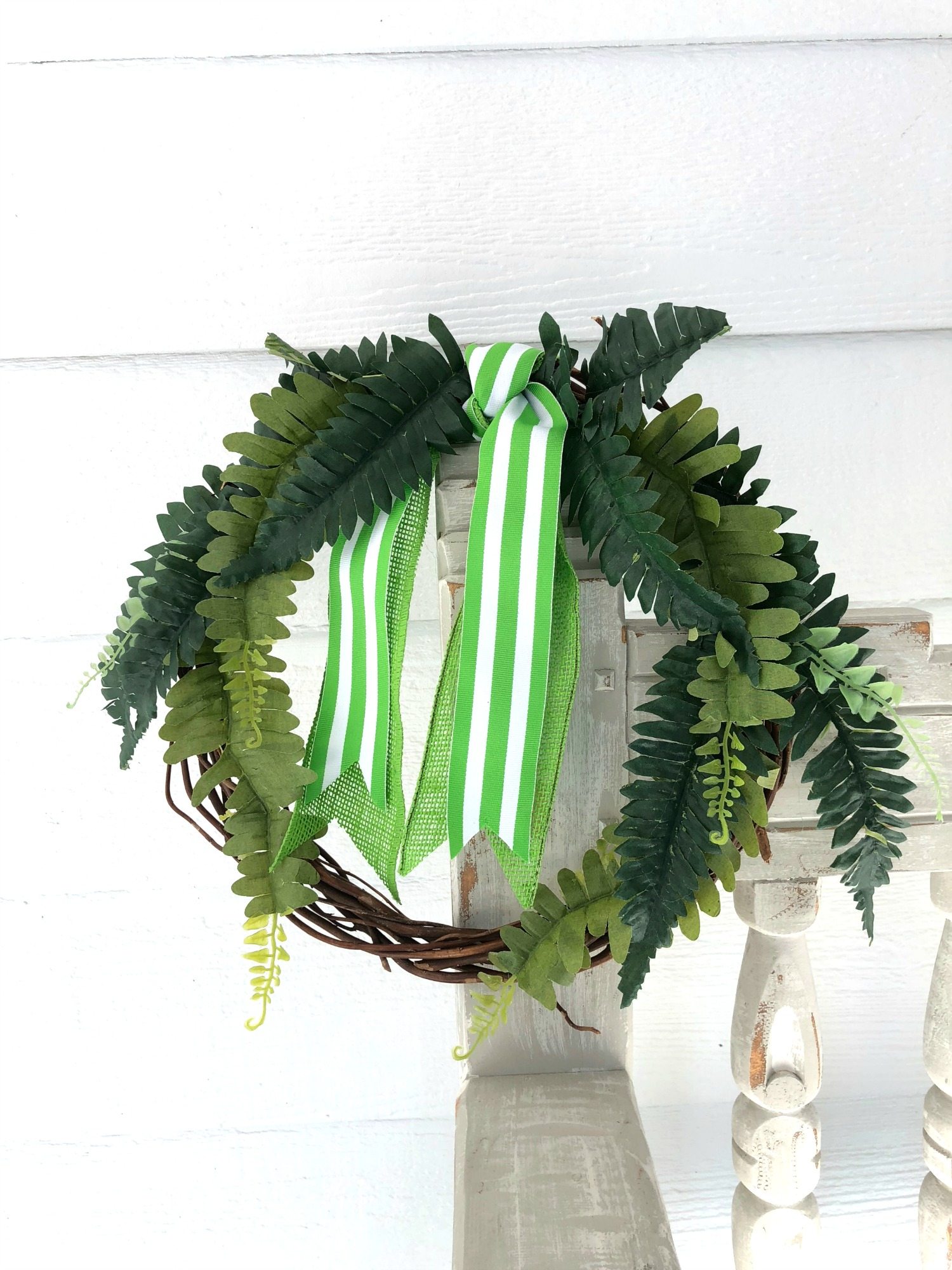 How To Make a Faux Fern Wreath