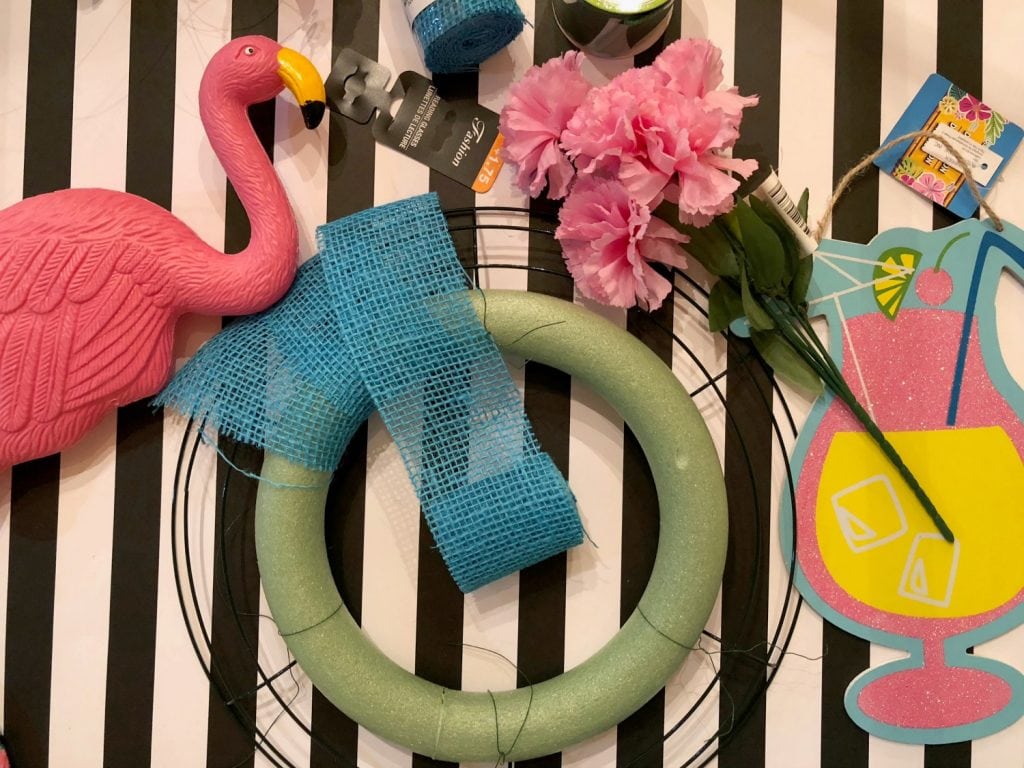 Before Flamingo Wreath