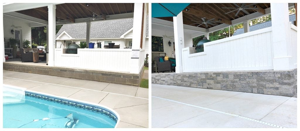 Before and after Airstone