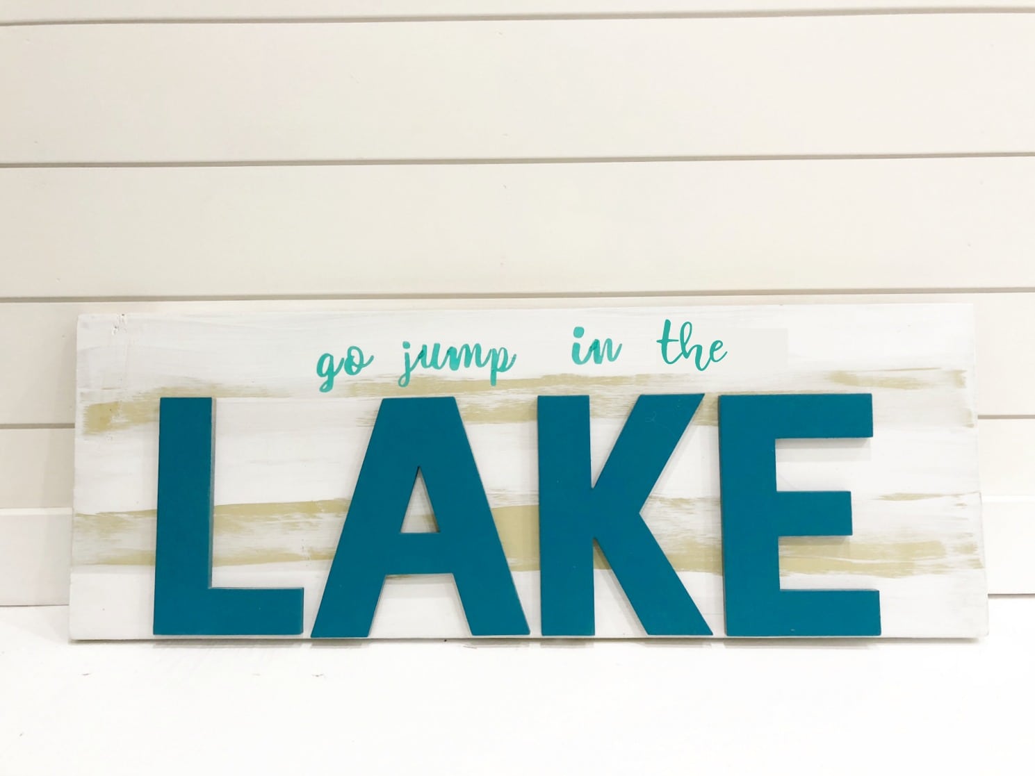 DIY Go Jump In The Lake Sign