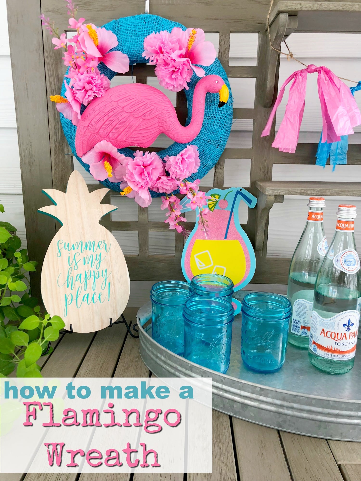 How to Make a Flamingo Wreath
