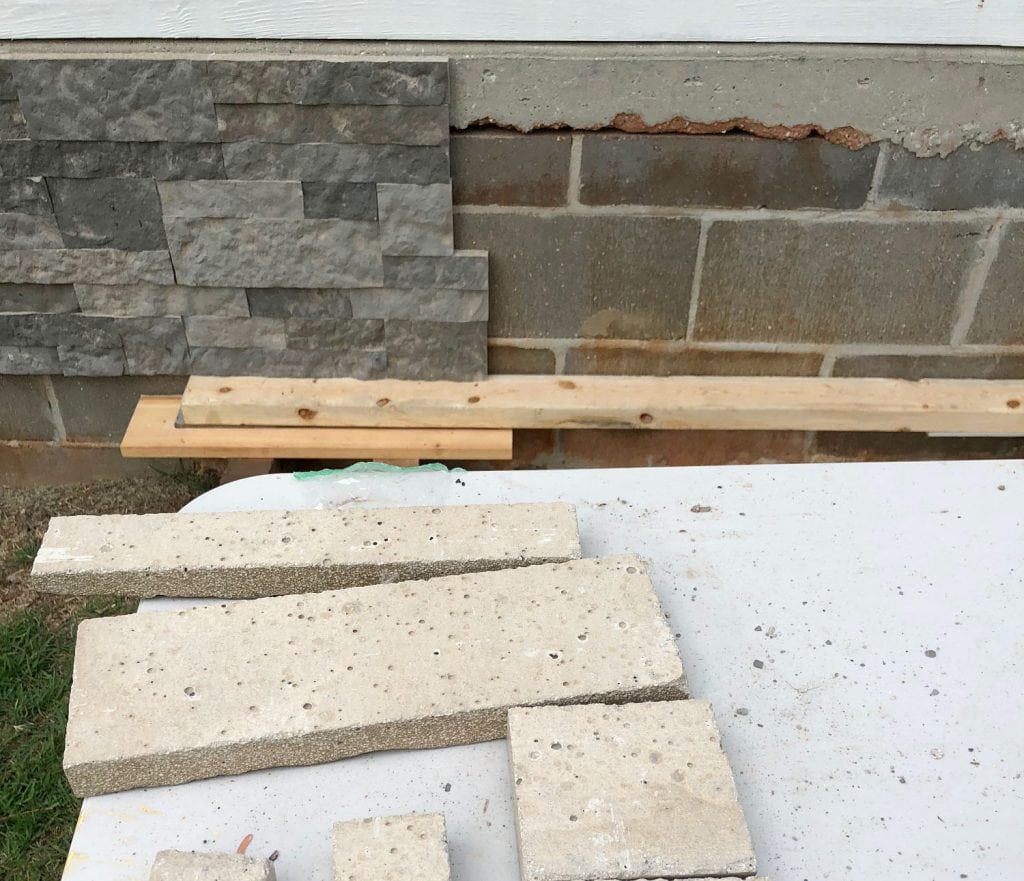 stage stone before attaching