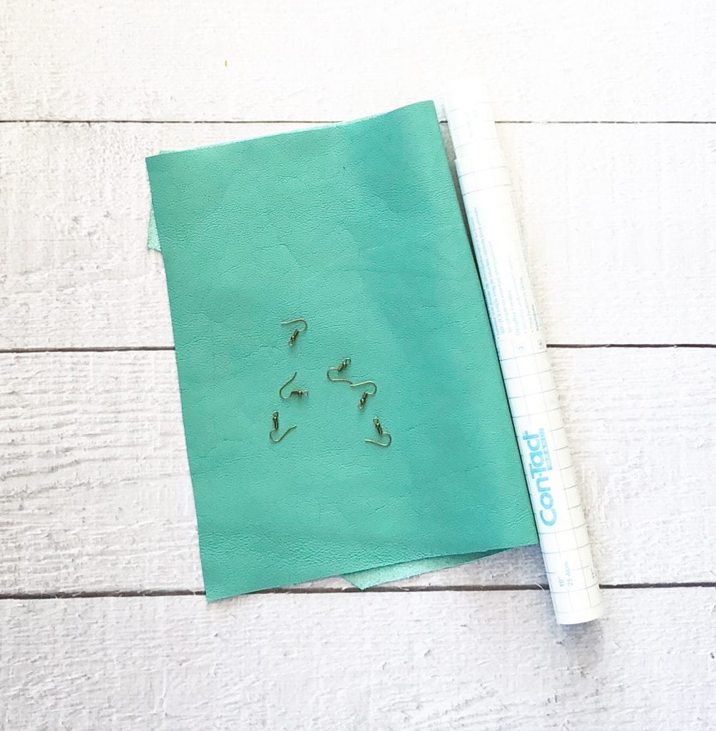 Supplies for leather earrings - real leather made with Cricut
