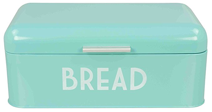 Teal turquoise bread box