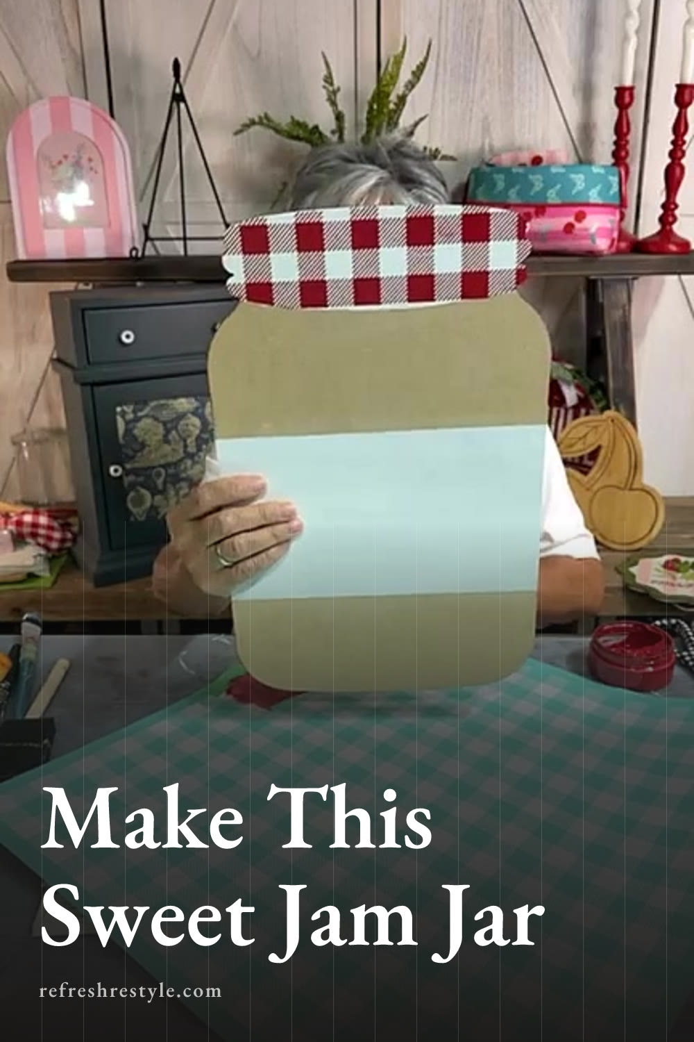 Chalk Couture Cherry Jam Jar Sign Tutorial