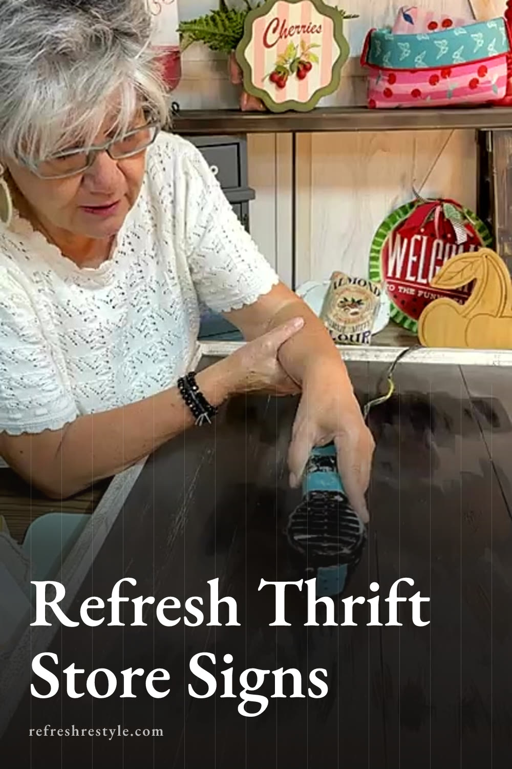 How to Paint Over Thrift Store Signs for New Decor