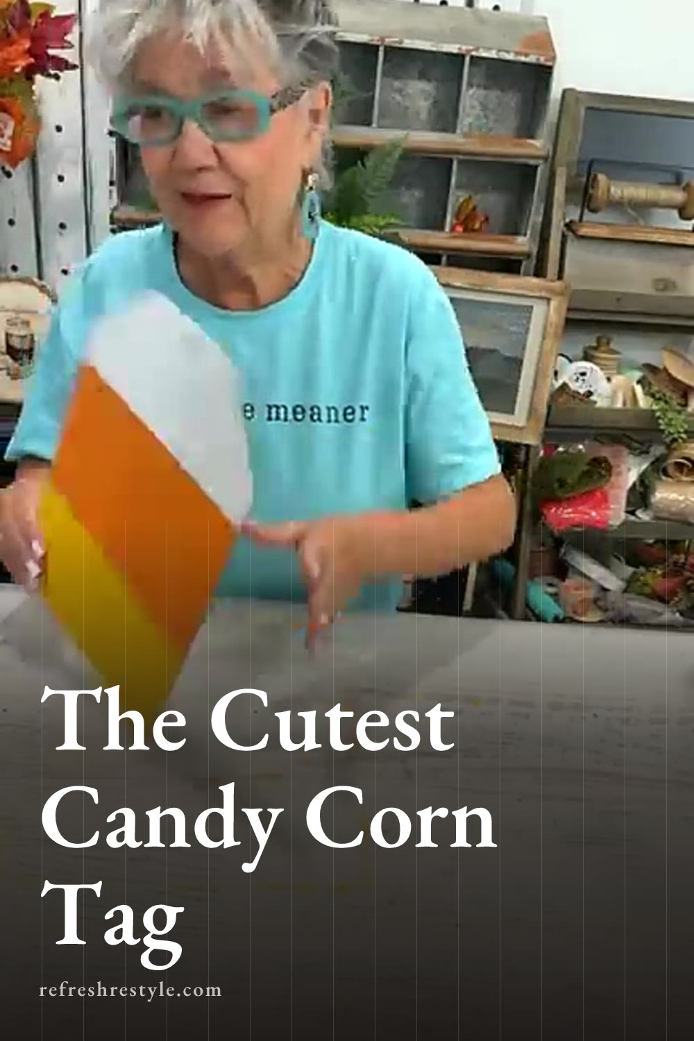 Chalk Couture Candy Corn Door Tag