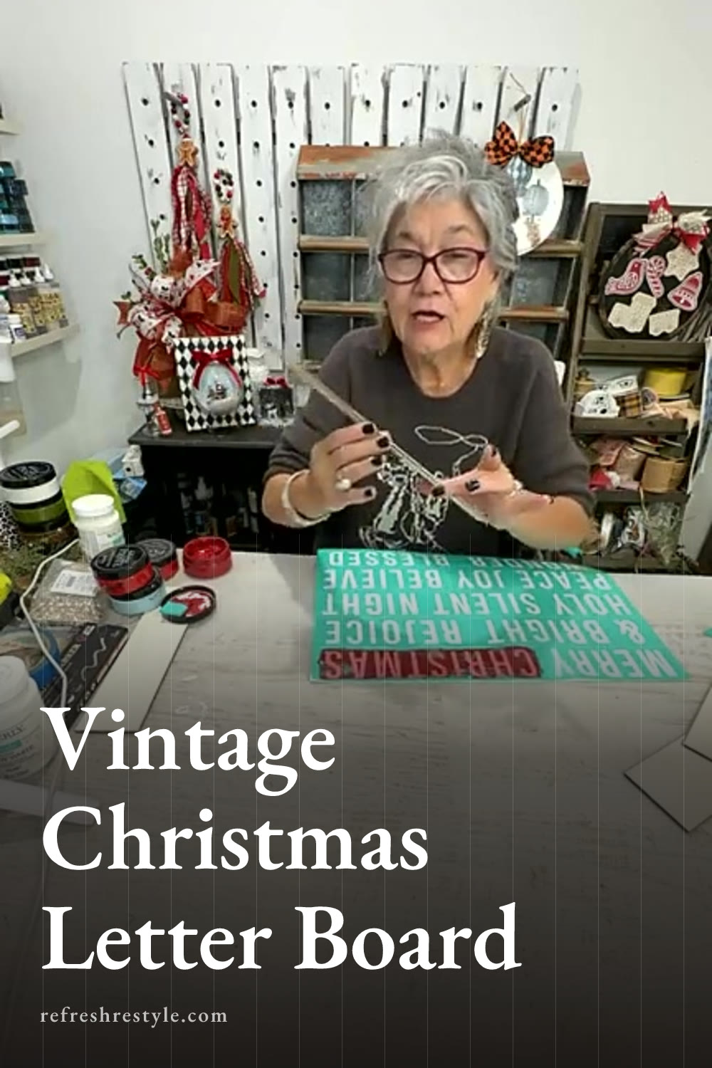 Chalk Couture Christmas Letter Board DIY