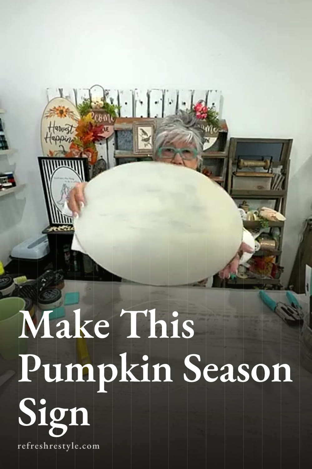 Chalk Couture Pumpkin Sign for Fall