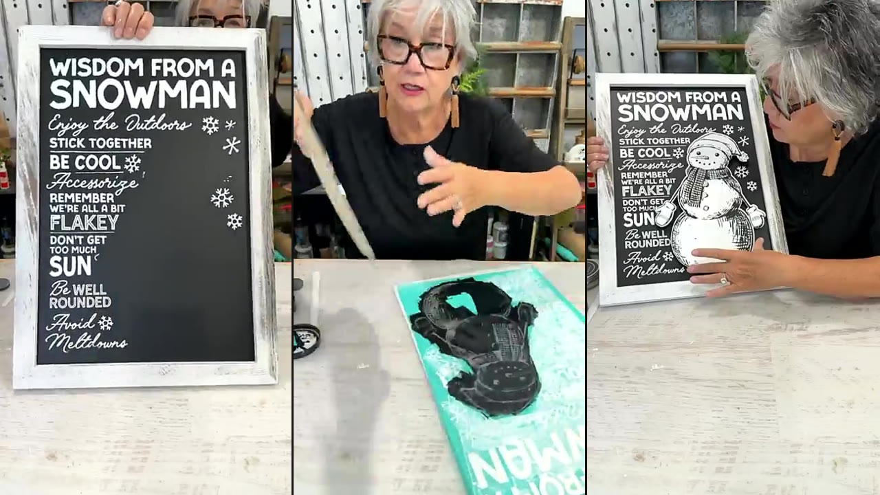 Chalk Couture Snowman Wisdom Sign