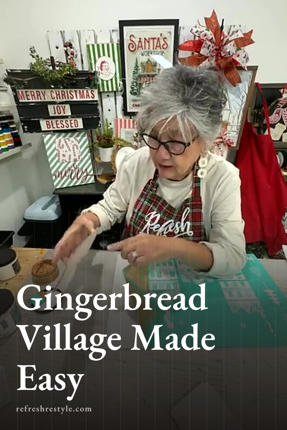 Chalk Couture Gingerbread Christmas Village