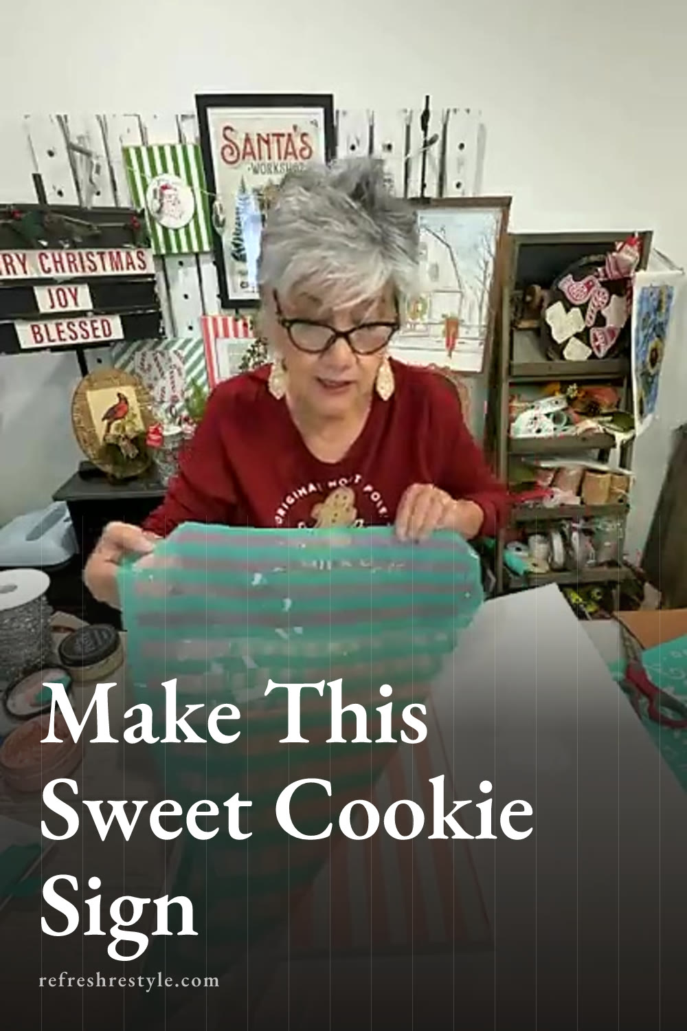 Chalk Couture Gingerbread Sign With a Foam Cutout