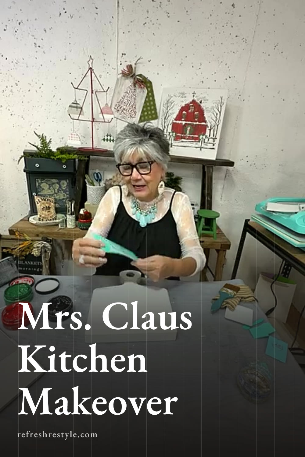 Chalk Couture Christmas Kitchen Sign Makeover