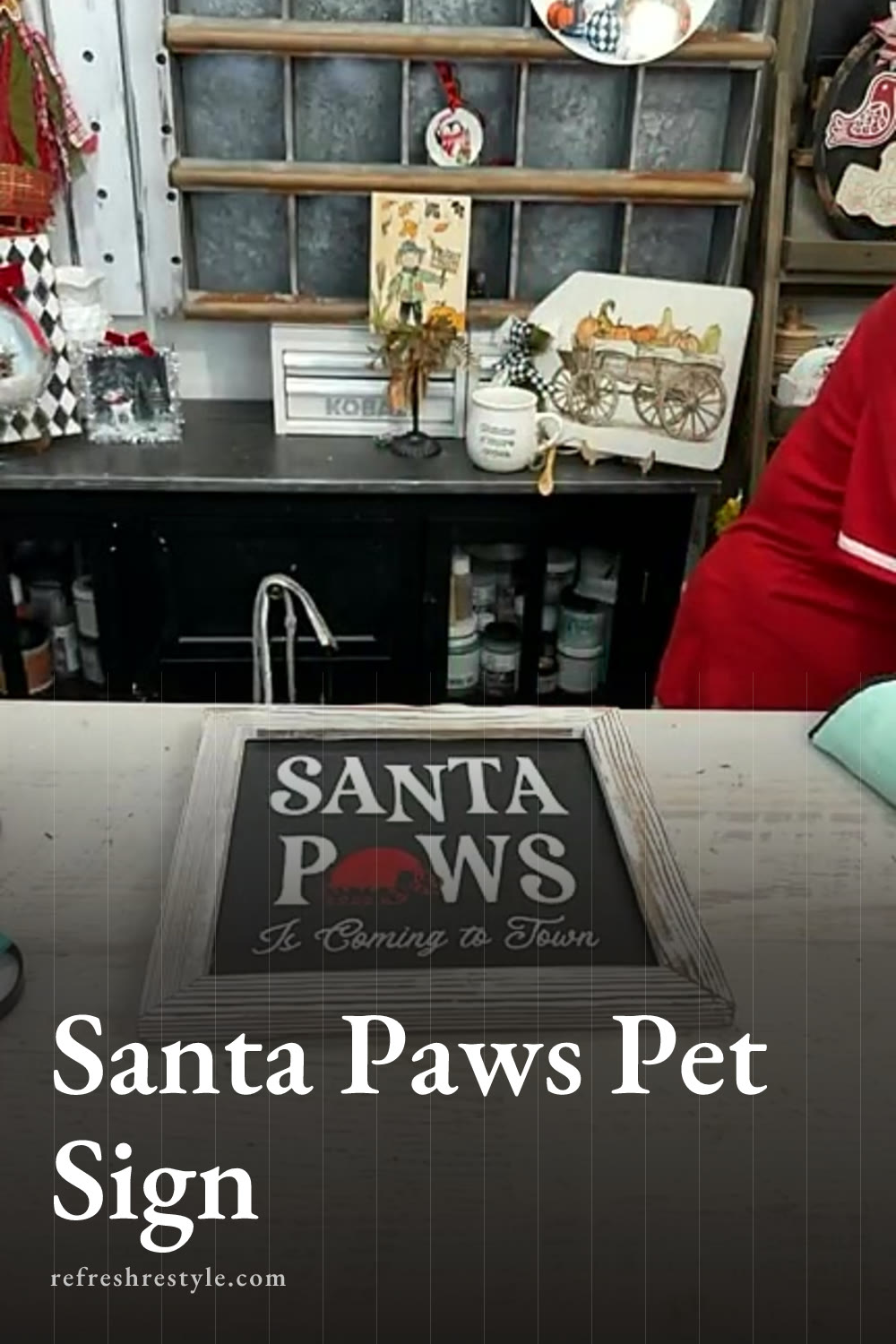 Chalk Couture Transfers for a Christmas Pet Sign