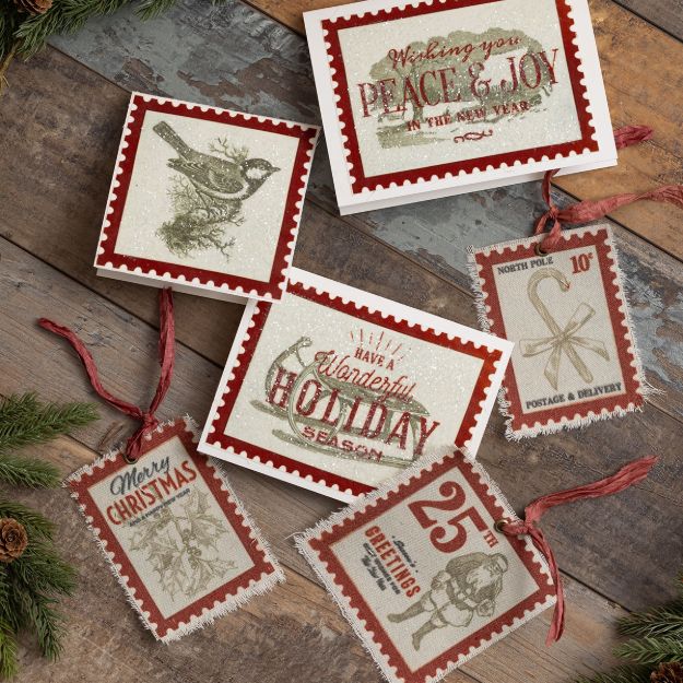 Seasonal Postage Stamps Heat Transfer